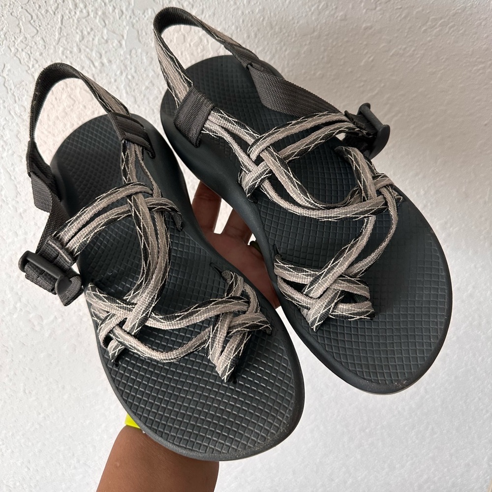 Chacos grey stripe sandals great condition W8